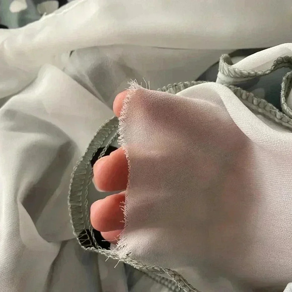 🆕Boho Trendy Sage Polka Dots Tiered Pocket Sleeveless Dress XL 🆕 - Picture 11 of 11